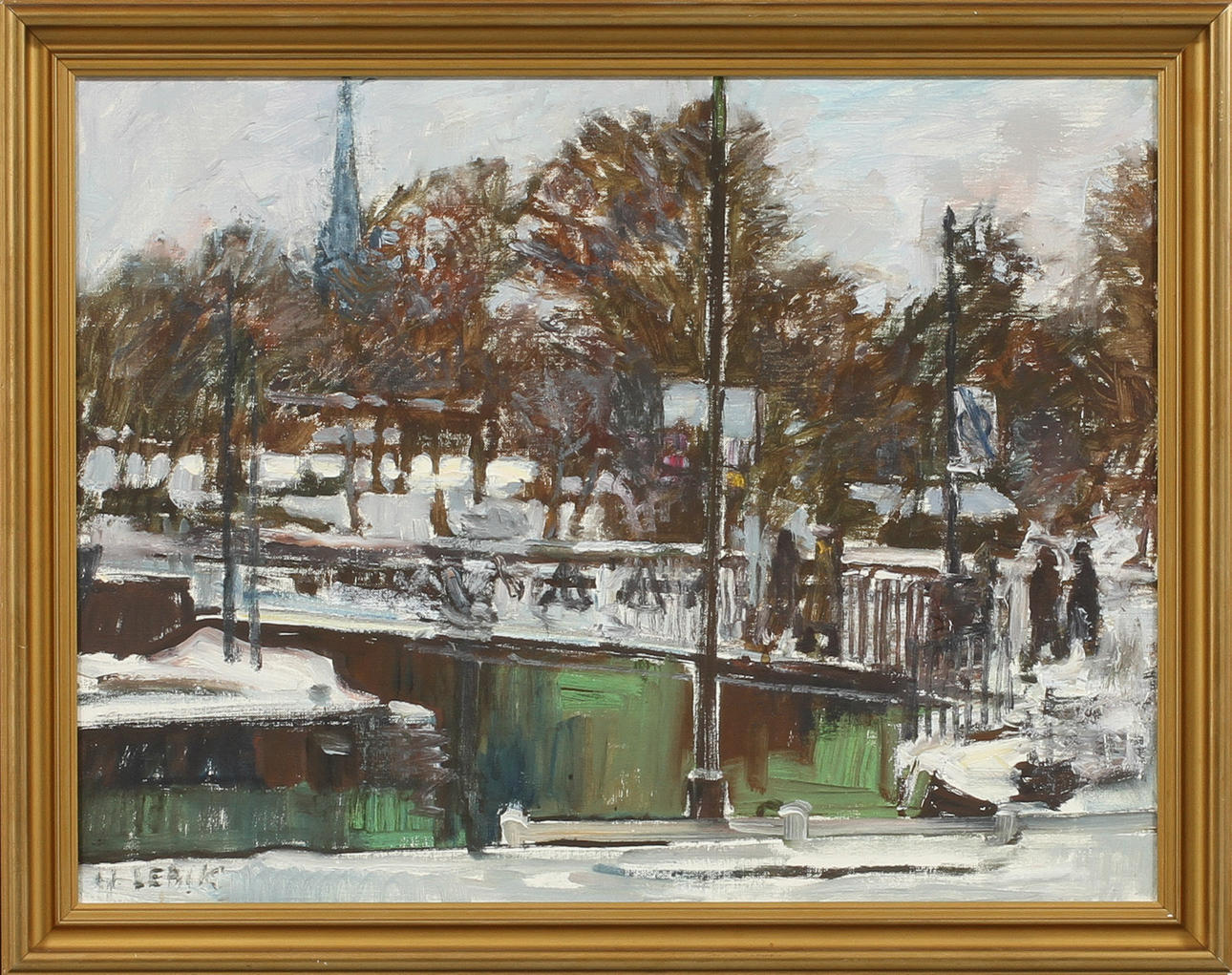 HUGO LEPIK. olja på duk, sign.