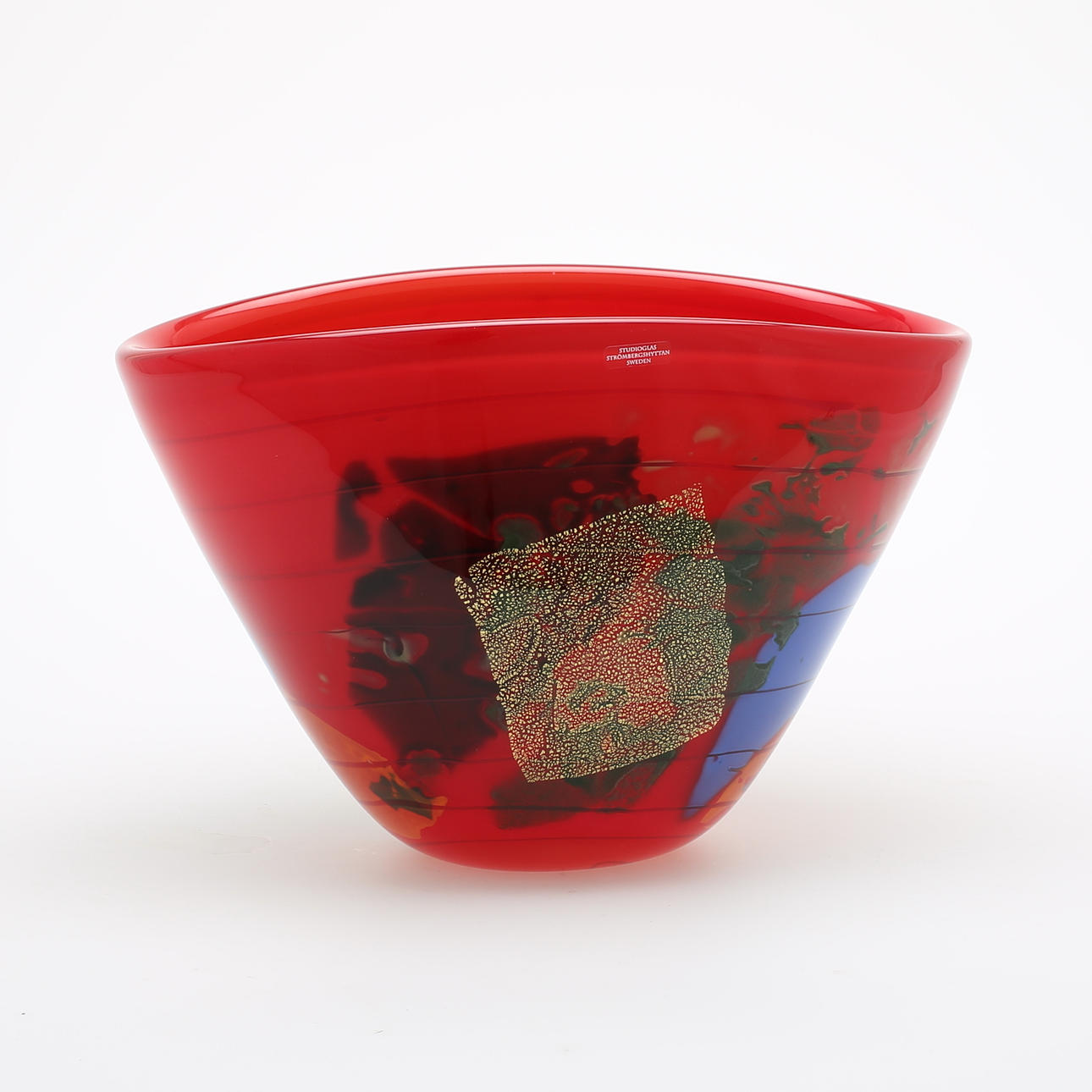 HÅKAN GUNNARSSON. KONSTGLAS, Studioglas, Strömbergshyttan, signerad.