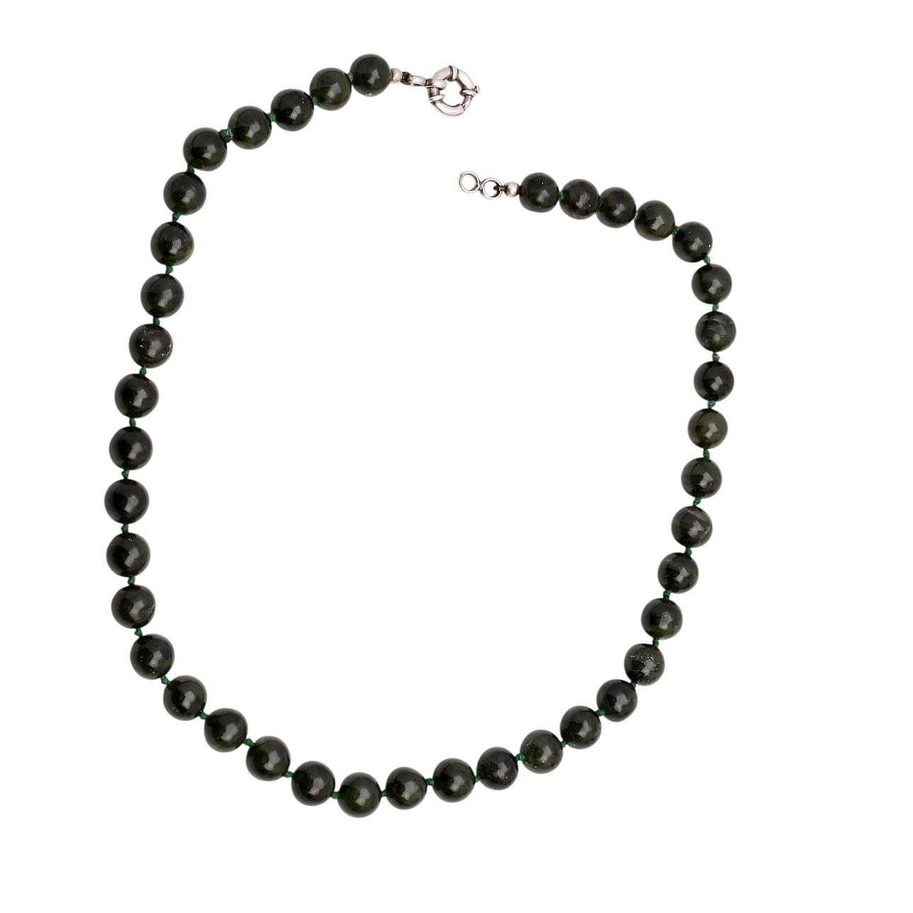 Nephrite jade necklace.