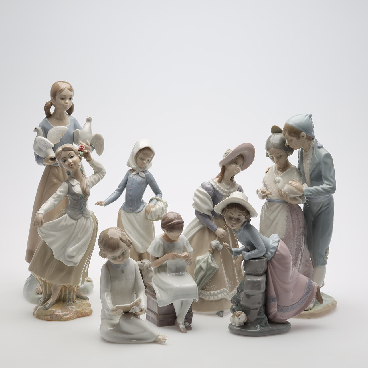 FIGURINER 8 st Spanien samt Danmark.