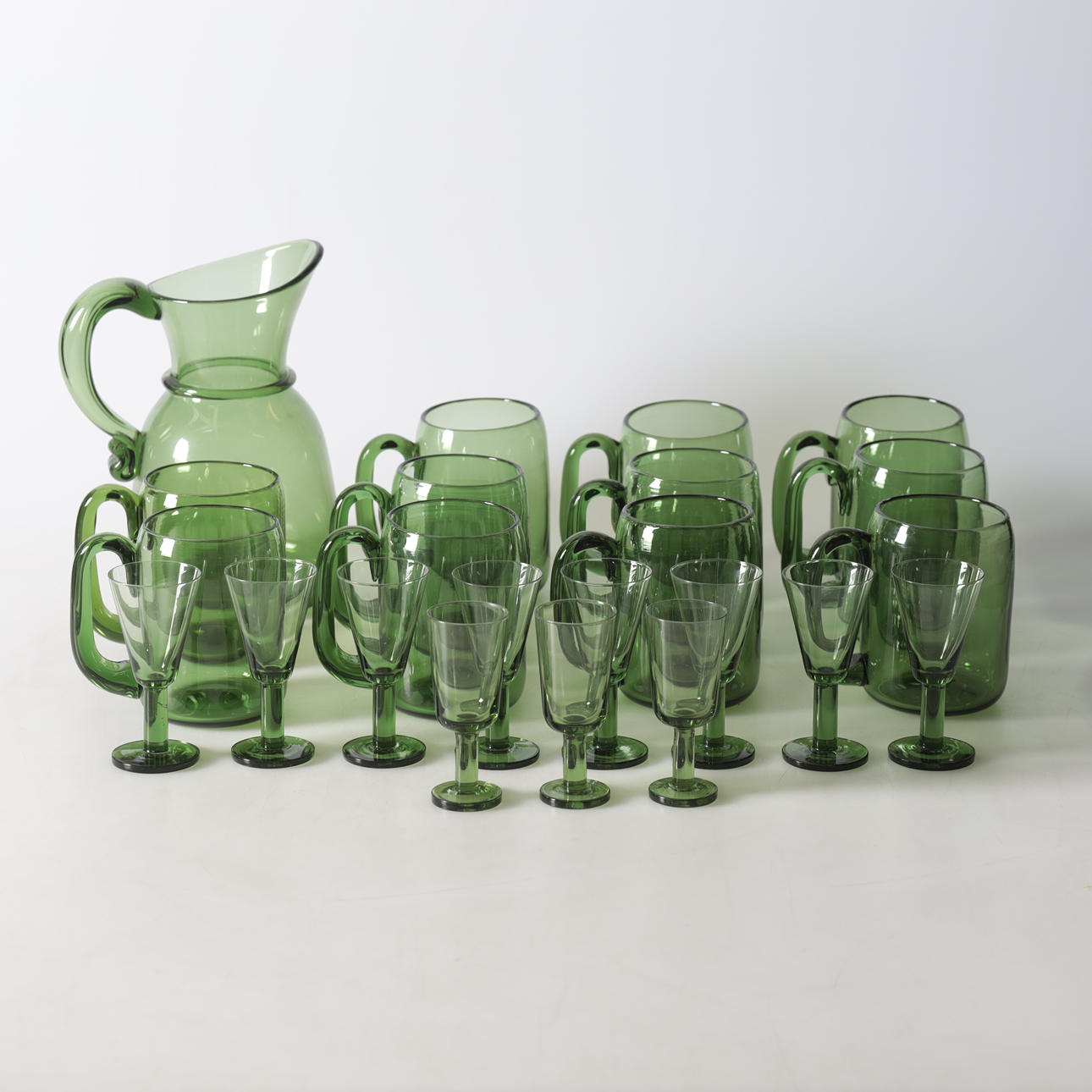 DRYCKESSERVIS, 23 delar, glas, 1900-tal.