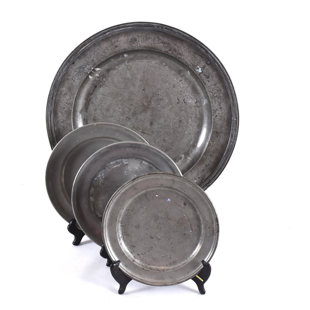 4 delar tenn, 16-1800-tal.