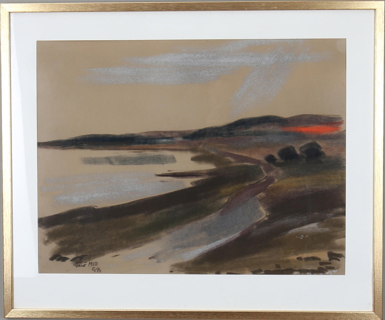 GÖRAN BRUNIUS. pastell, monogramsignerad och daterad 1950.