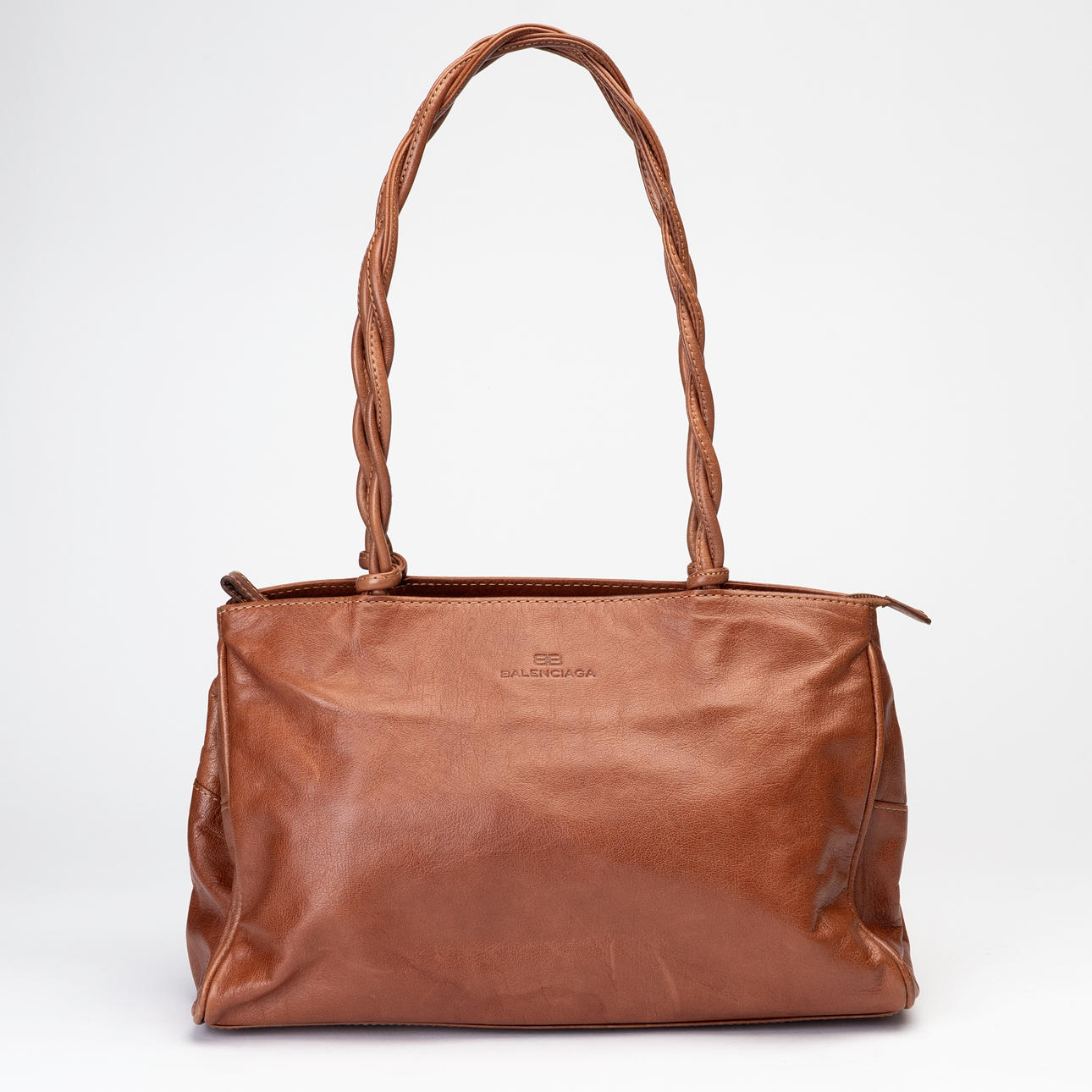 BALENCIAGA. Handbag, brown leather, late 1990s, Paris, France 