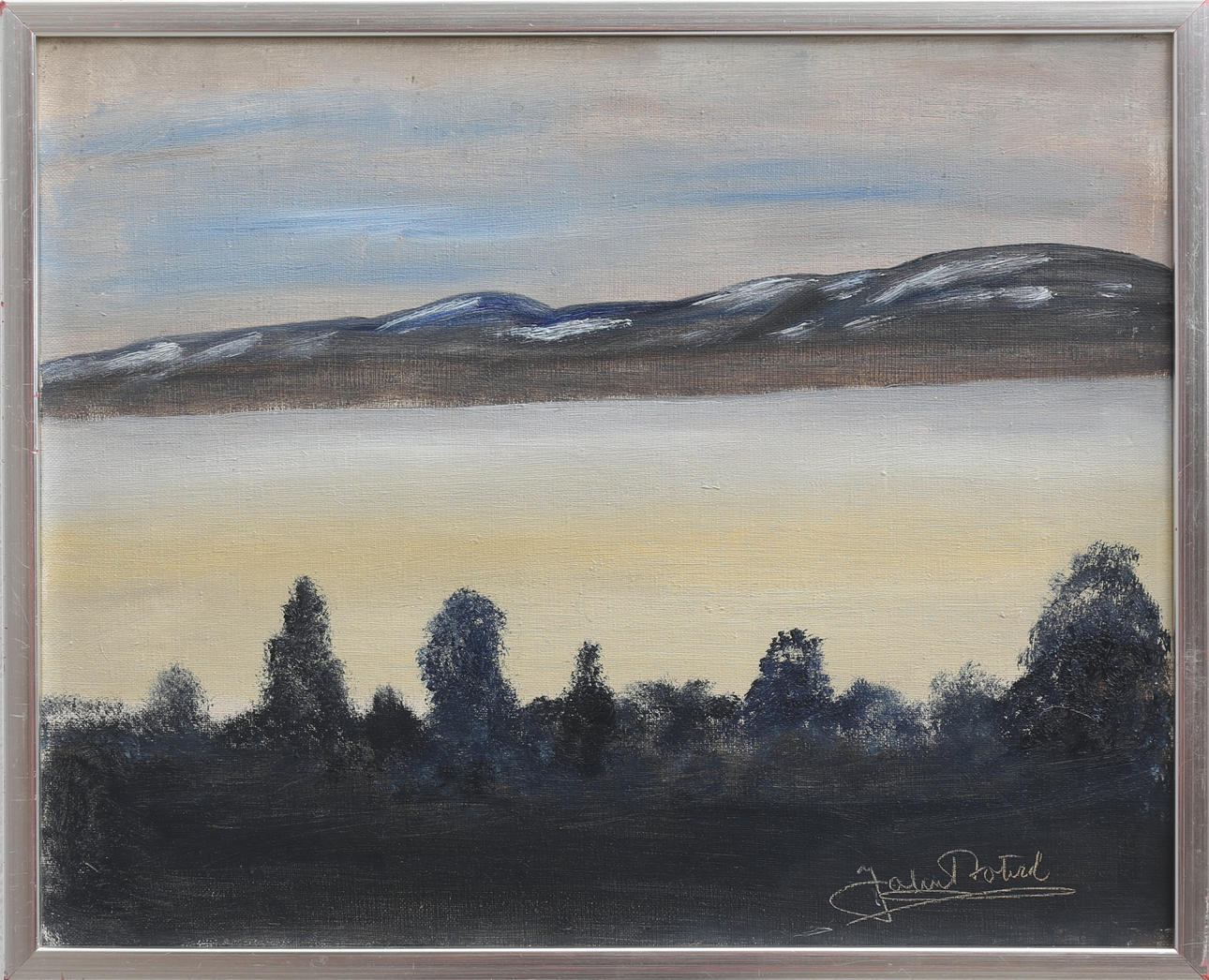 JOHN BOTVID. Fjällandskap. Olja på duk, signerad.