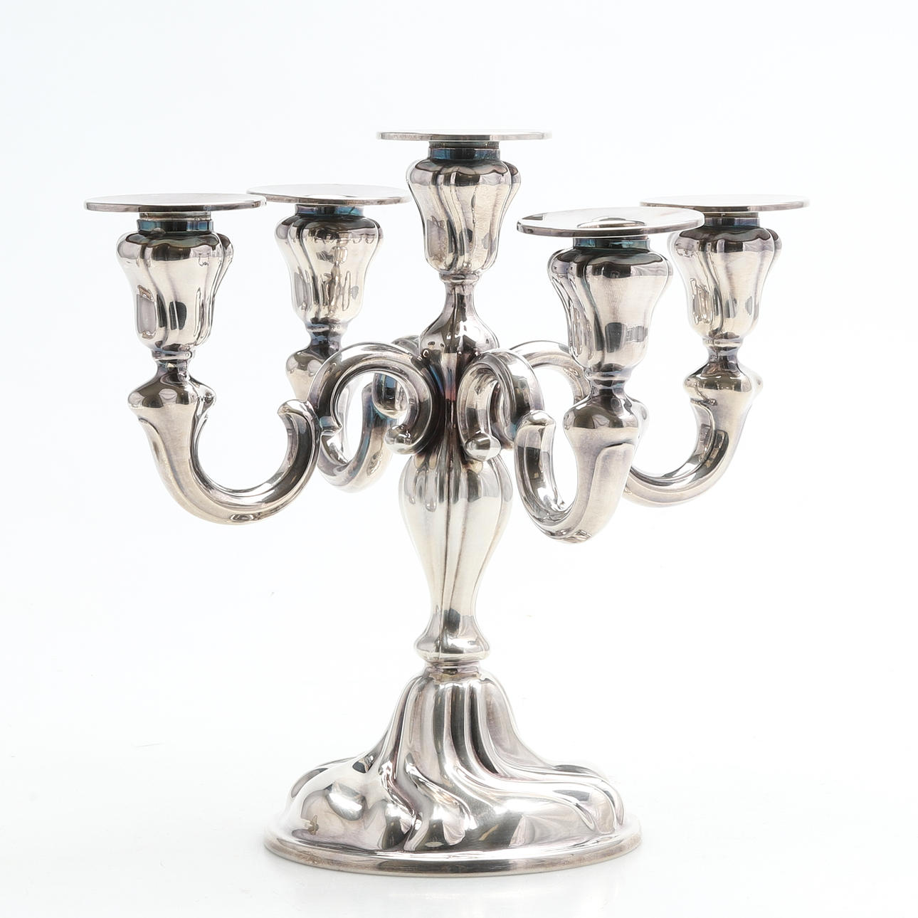 KANDELABER, för 5 ljus, silver 830, 1900-tal.