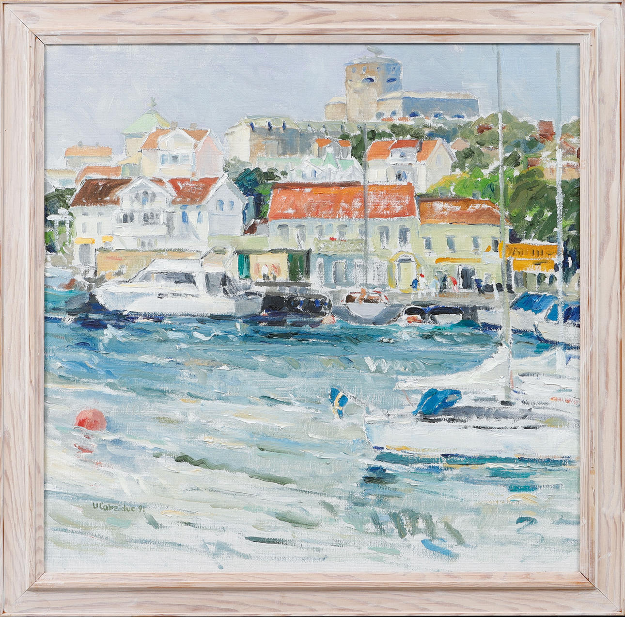 URSULA CABELDUC. "Marstrand", oil on canvas, signed and dated 91.