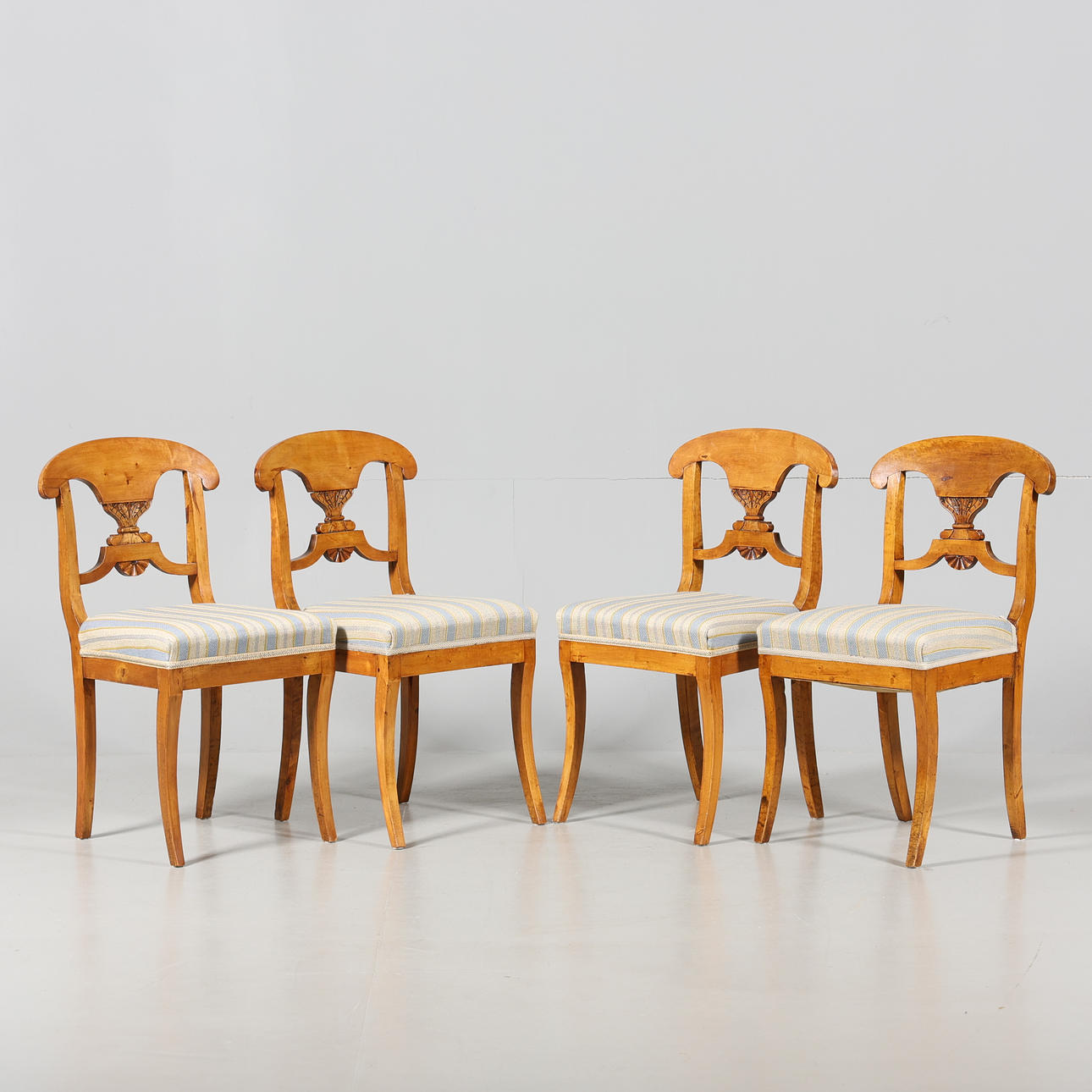STOLAR, 4 stycken, Karl-Johan, 1800-tal.