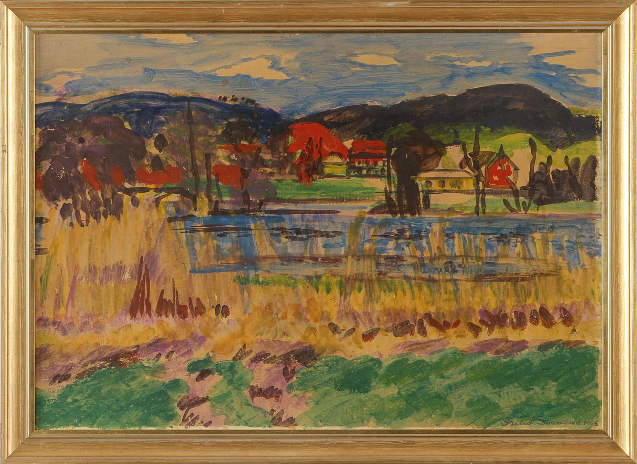 FRITIOF SWENSSON. Akvarell, signerad- 1946.