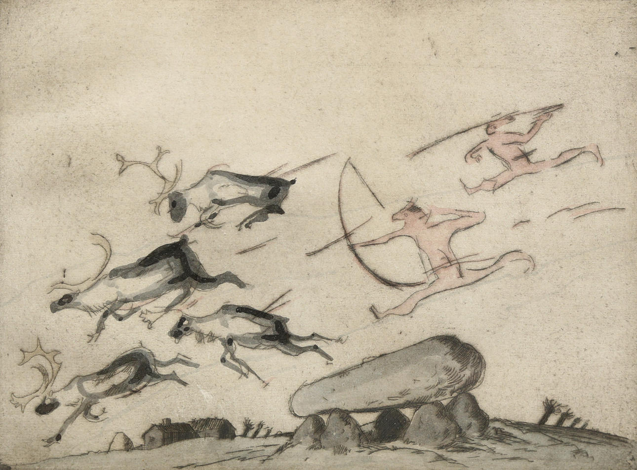 OSSIAN ELGSTRÖM. etsning, signerad.