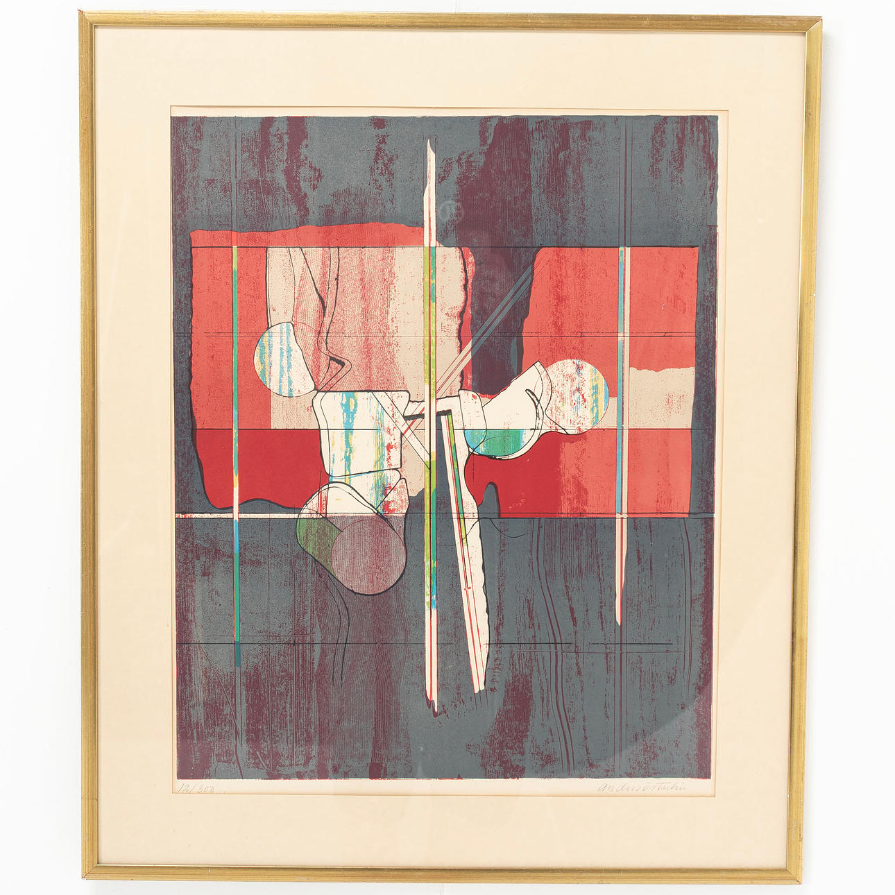 ANDERS ÖSTERLIN. Lithograph, composition, signed & numbered 12/300.