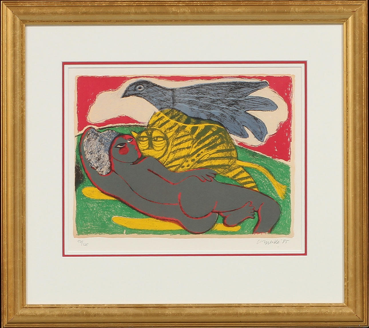 BEVERLOO CORNEILLE. Figurkomposition, litografi, sign o n umrerad 97/125.