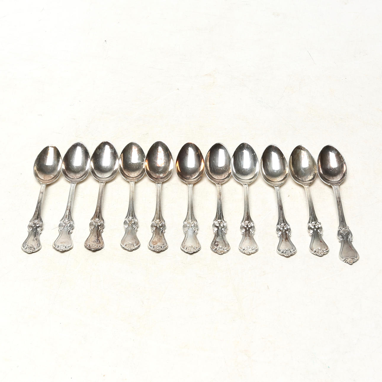 COFFEE SPOONS, 11 pcs, silver.