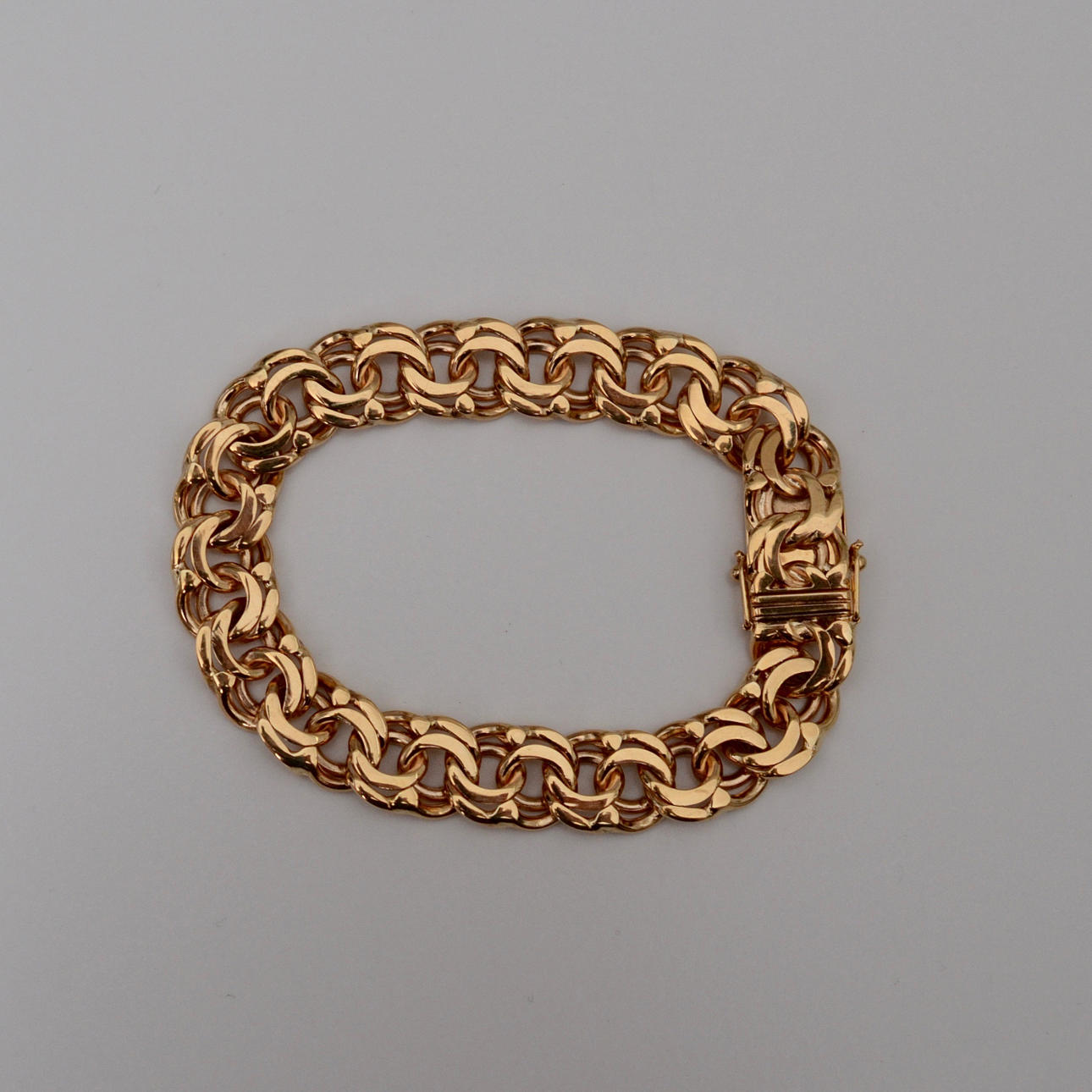 ARMBAND 18K GULD, bismarck-länk.
