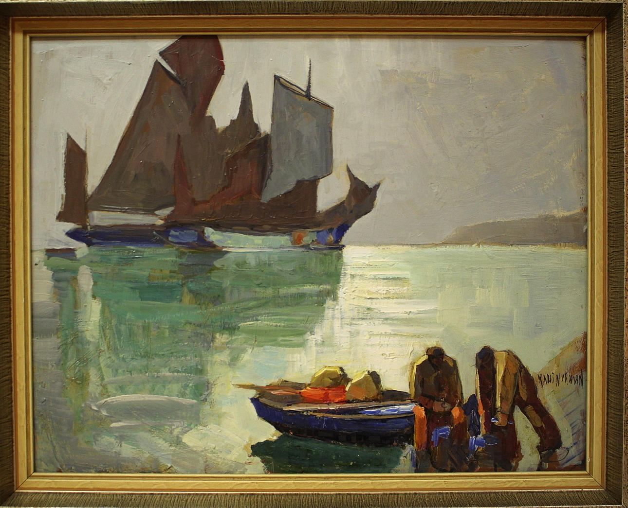 KNUT NORMAN. olja på pannå, signerad.