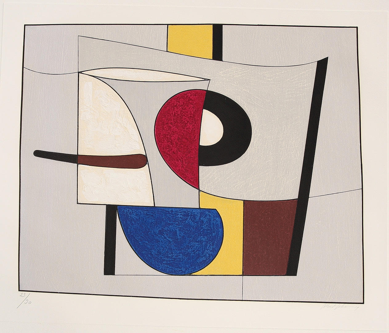 ALBERT JOHANSSON. Etching, composition, numbered 22/90.