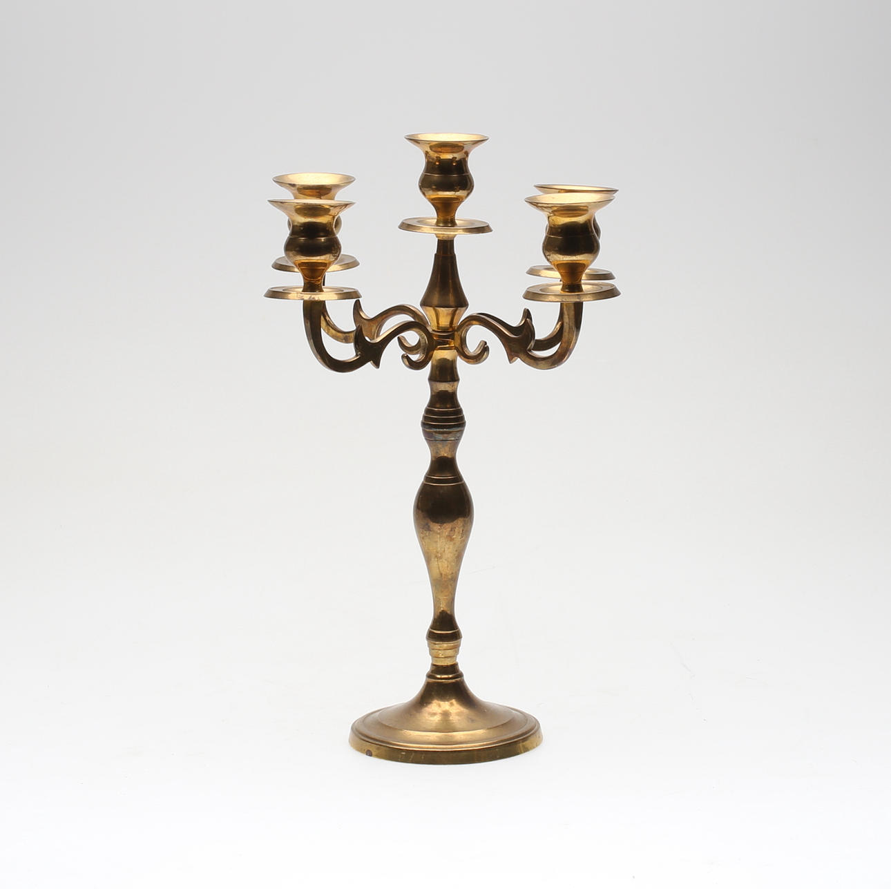 KANDELABER, mässing, 1900-tal.