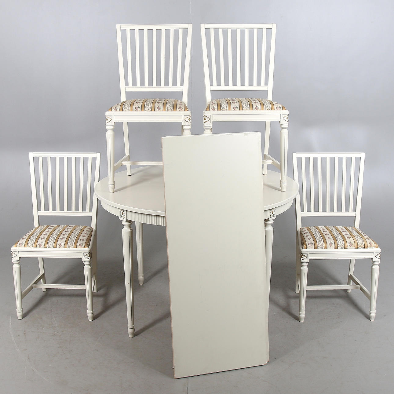 MATSALSGRUPP, 6 delar, Gustaviansk stil, 1900-talets sista kvartal.