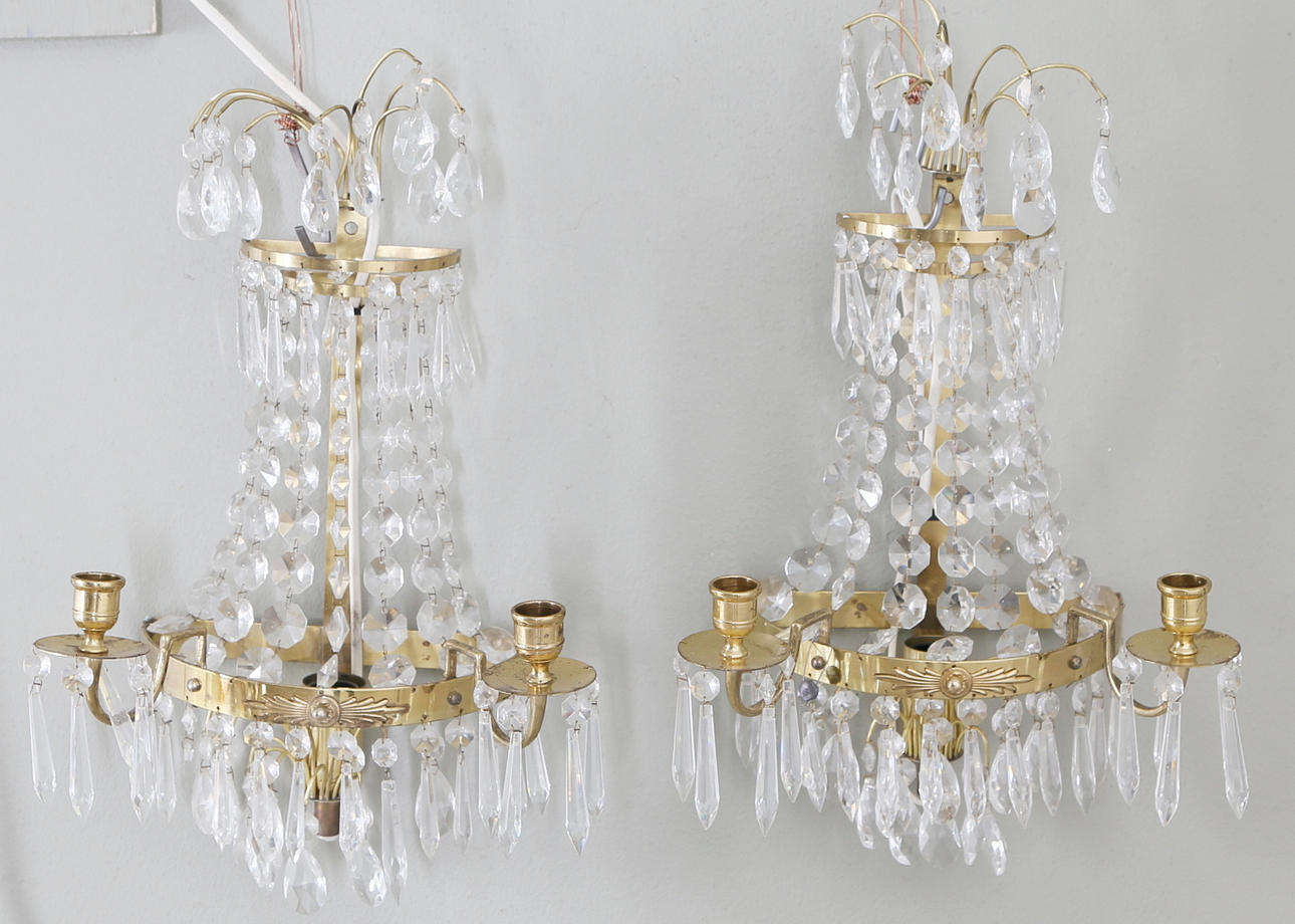 VÄGGLYSTRAR, 1 par, 1900-tal.