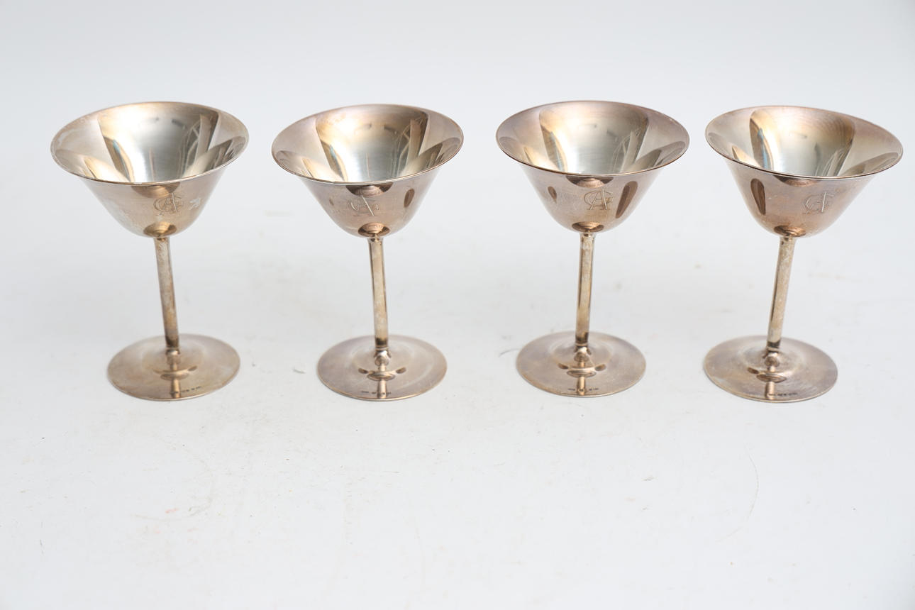 COCKTAILGLAS, silver, GAB, 1936.