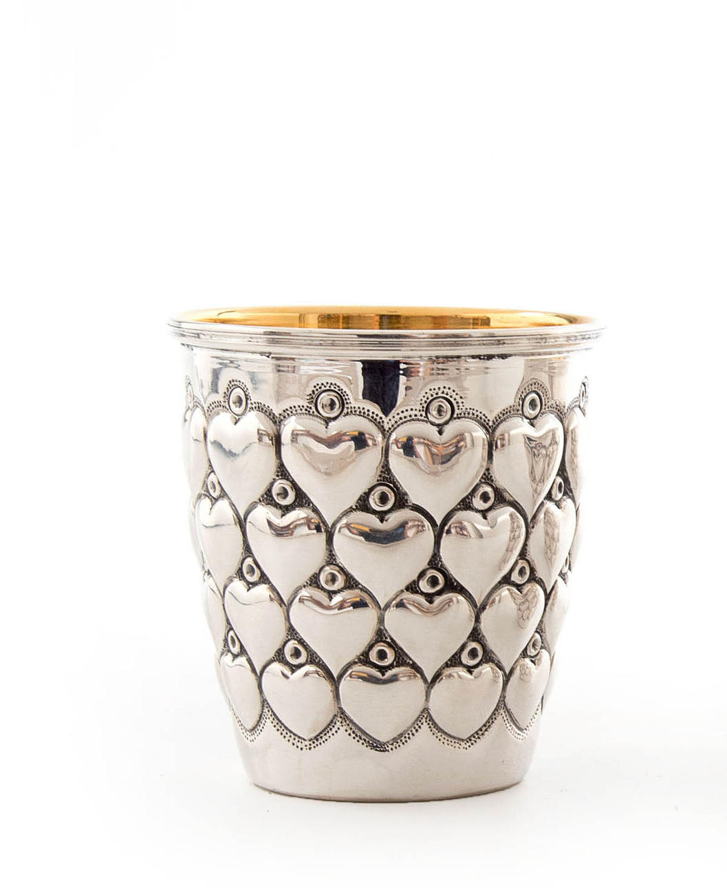 SILBERBECHER. 925 silver, guldpläterad insida.