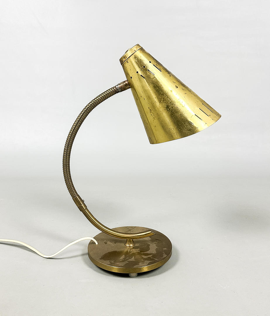 BORDSLAMPA, Mässing, 1900-talets mitt.