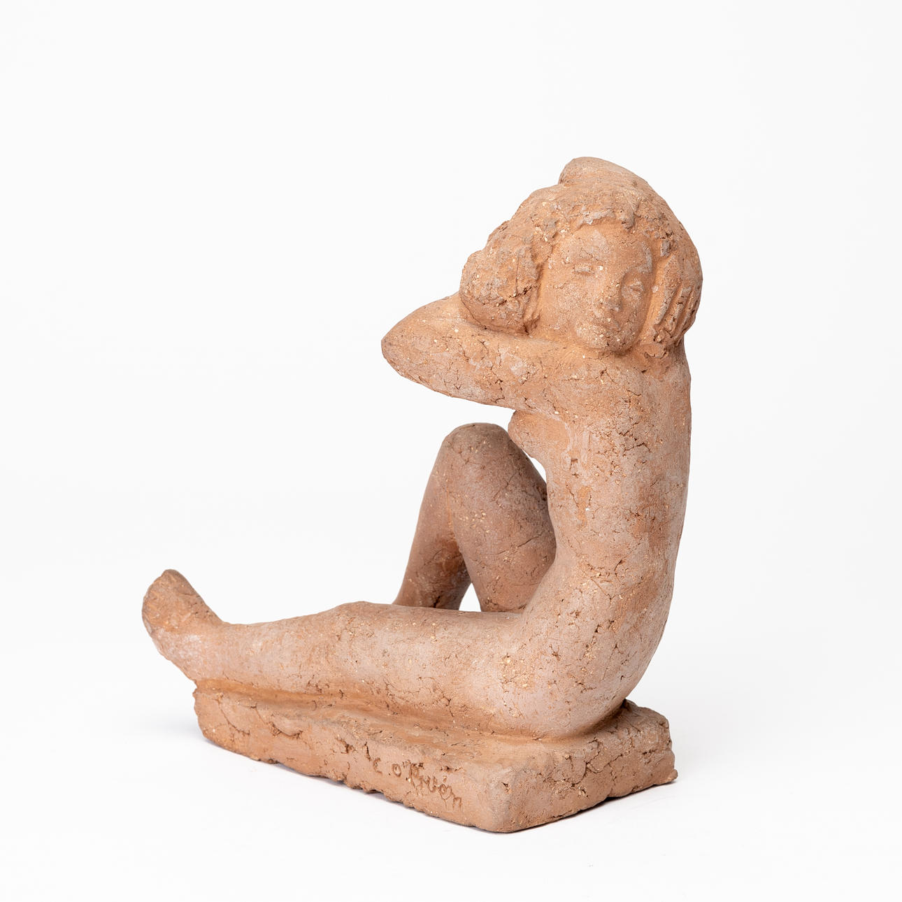 CARL-OSCAR AVÉN. Nude study, terracotta, signed.