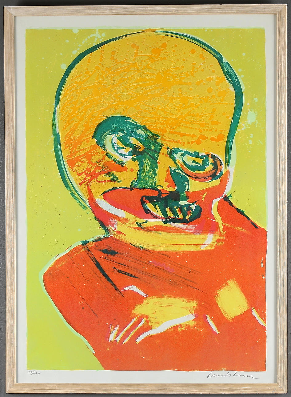 BENGT LINDSTRÖM. Figurkomposition, färglitografi, signerad och numrerad 66/200.