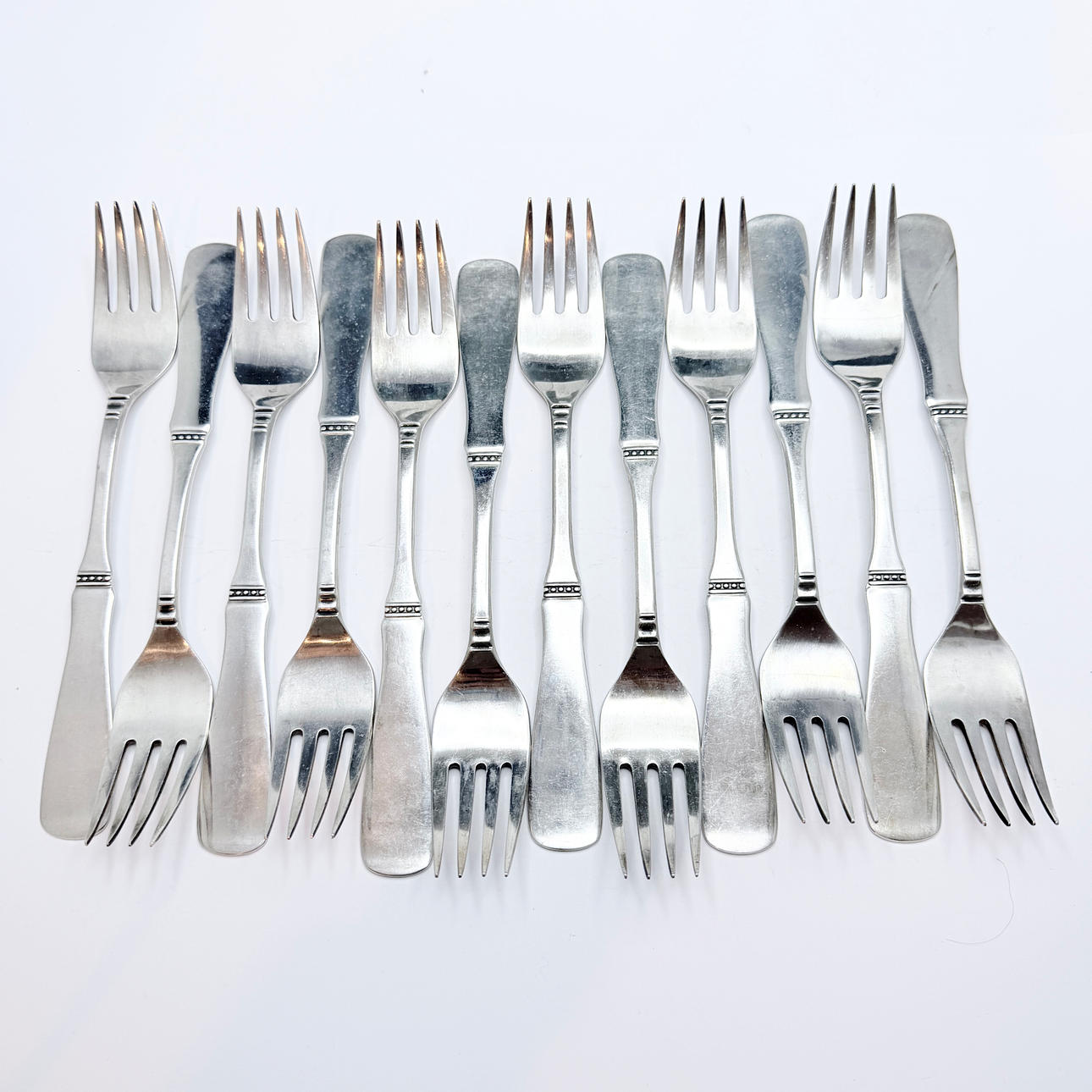 Gafflar. Silver. "Uppsala" 12st.