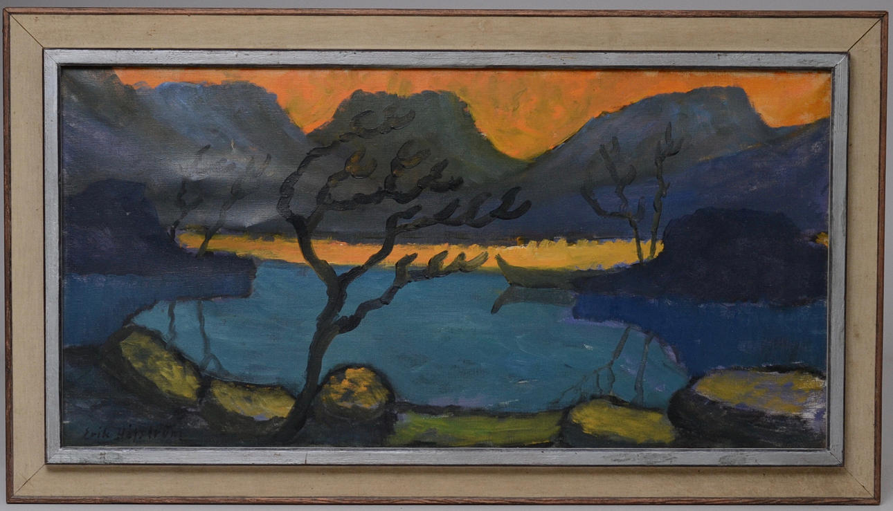 ERIK HÅFSTRÖM. LANDSKAP, olja på duk.