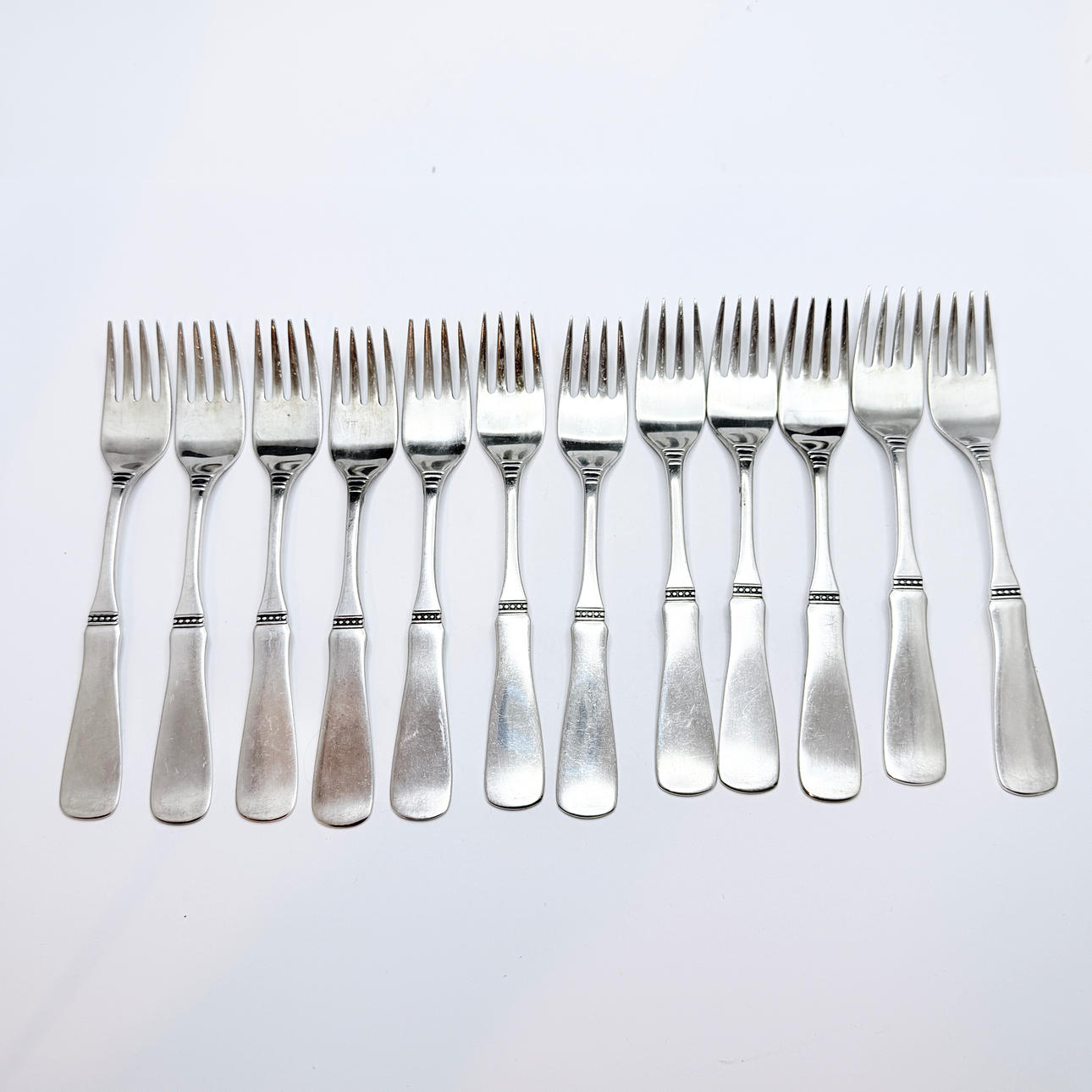 Gafflar. Silver. "Uppsala" 12st.