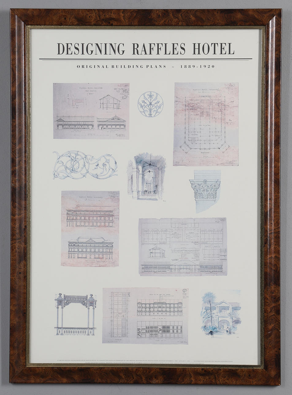 A LIMITED EDITION RAFFLES HOTEL ORIGINAL BUILDING PLANS 1889-1920 ...