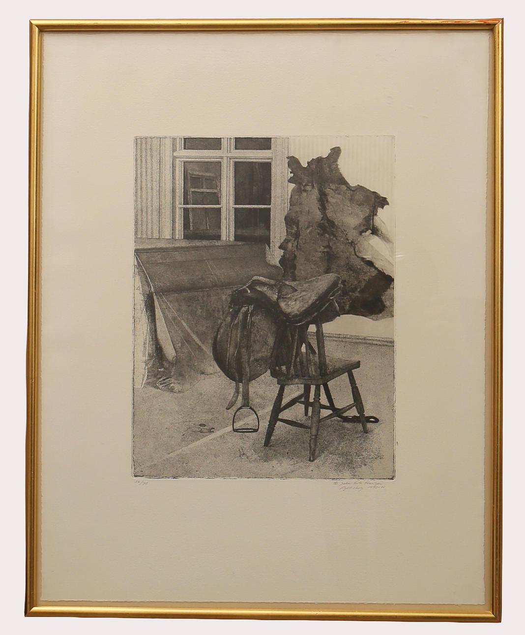 JOHN-ERIK FRANZÉN. etching, composition, signed, dated 1973-76, numbered 22/70.