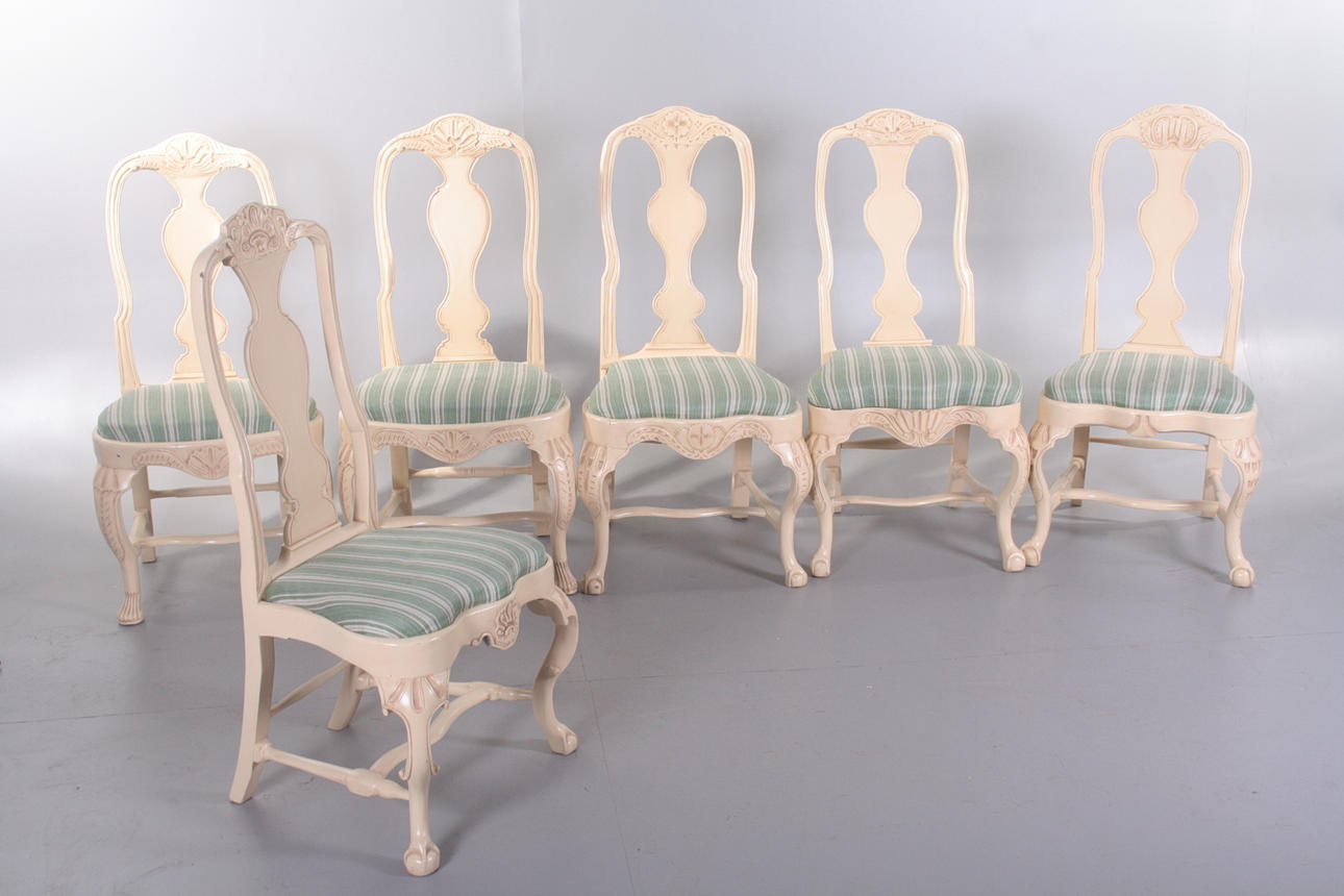 STOLAR, 6 st, bondrokokostil, 1900-tal.