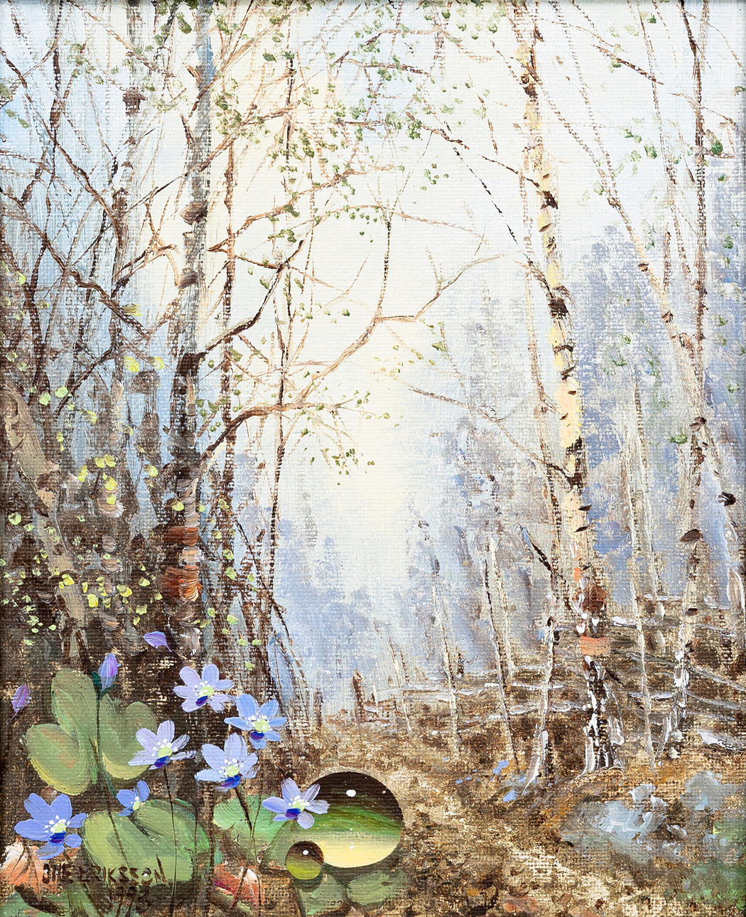 OLLE ERIKSSON. Composition, oil on canvas, signed, dated 1993.