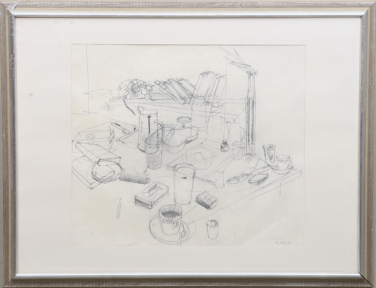 PÄR THORELL. Teckning, blyerts, signerad och daterad -66.