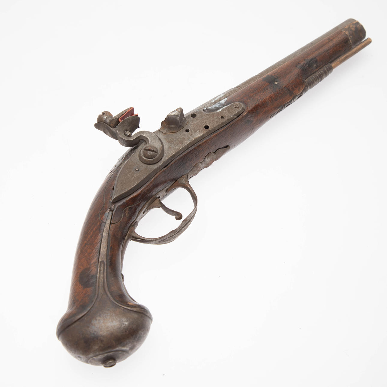 Flintlock pistol, 19th century.