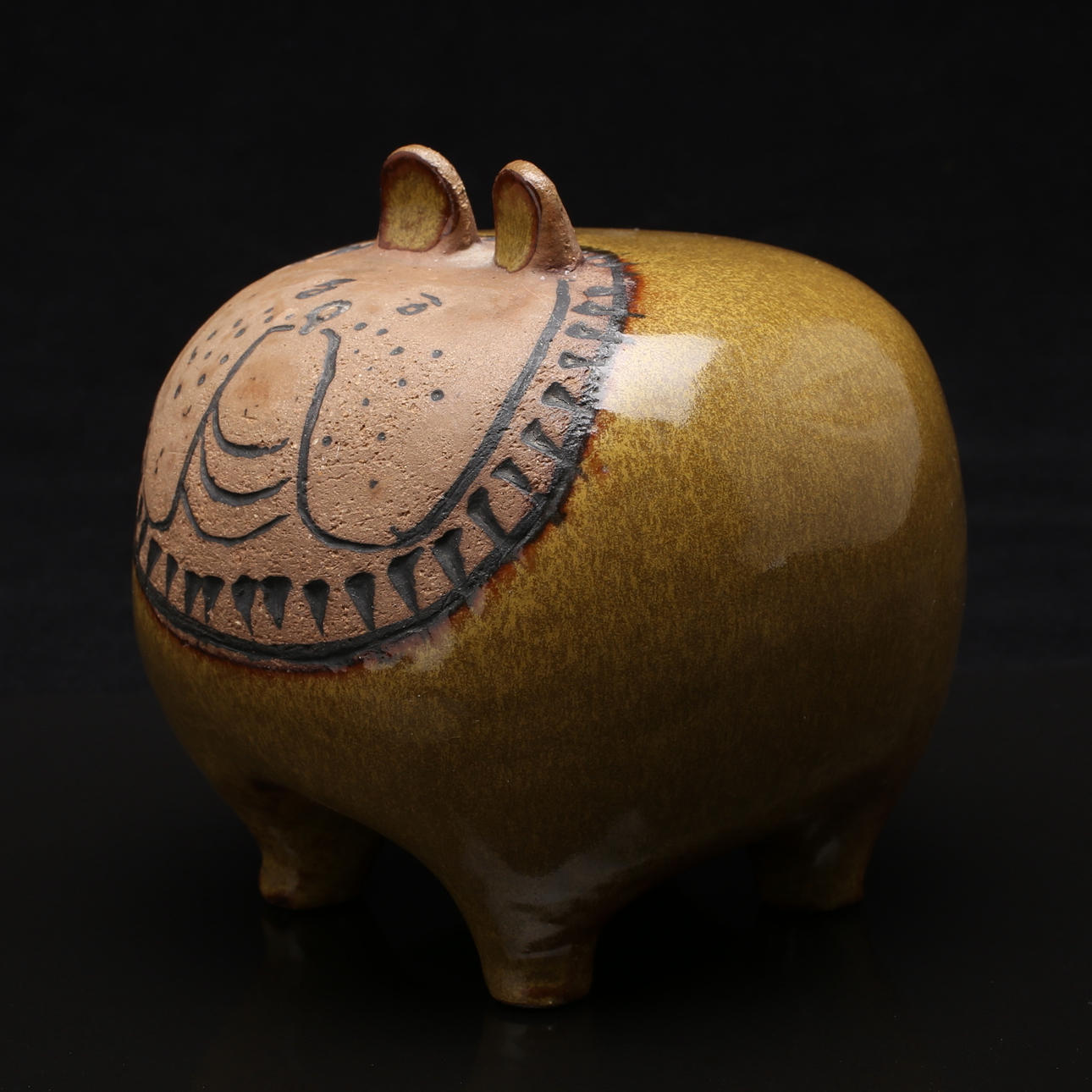 LISA LARSON. Figurin, stengods, "Bulldog", Gustavsberg.