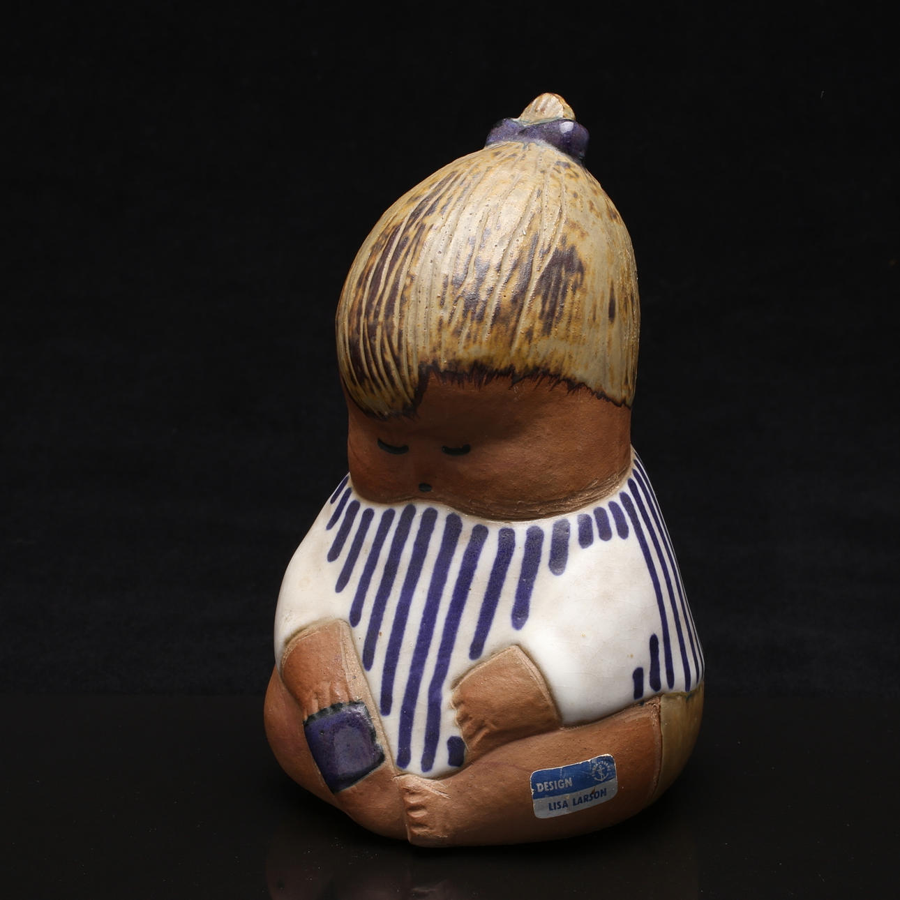 LISA LARSON. Figurin, stengods, "Johanna", Gustavsberg.