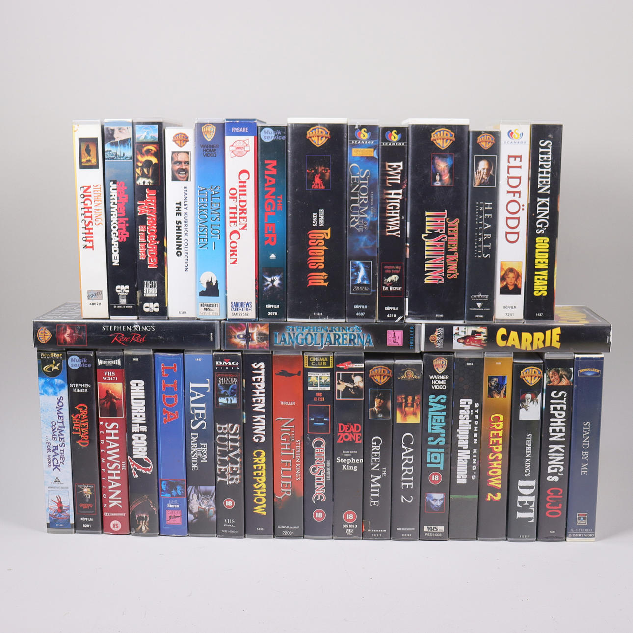 STEPHEN KING, diverse VHS, 36 filmer.