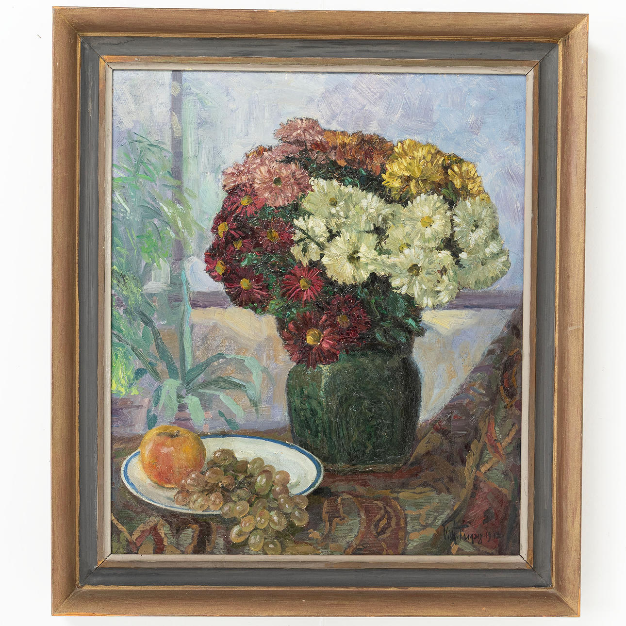 OIDENTIFIERAD KONSTNÄR, Blomsterstilleben, signerad.