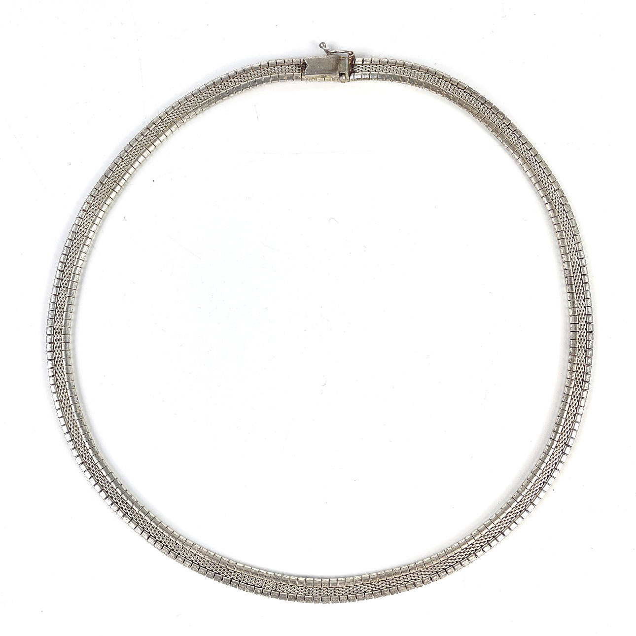 COLLIER, halvstel länk, sterlingsilver.
