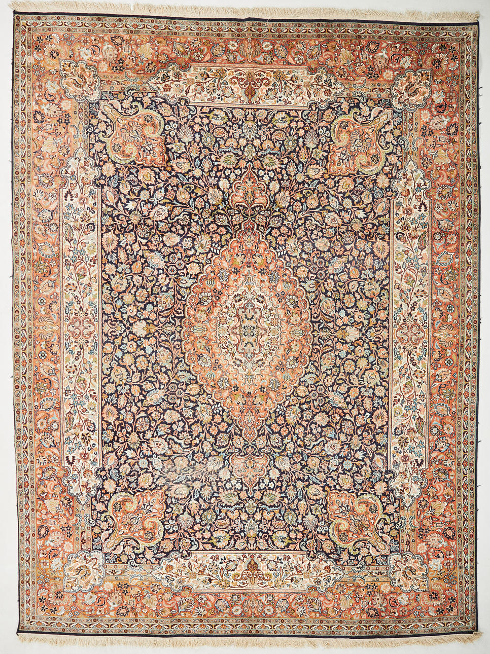 ORIENTAL CARPET. India, silk inlay, approx. 370x270 cm. Carpets ...