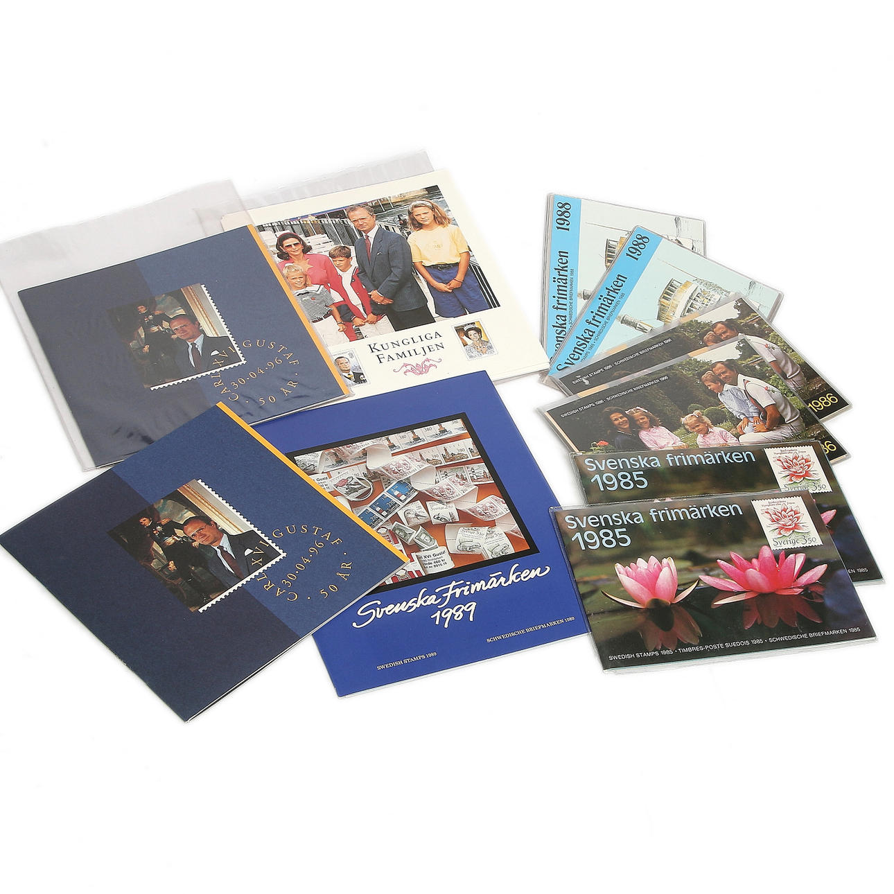 FRIMÄRKEN, 9 st. årssatser, 1900-tal, nominellt värde 1300 SKr.