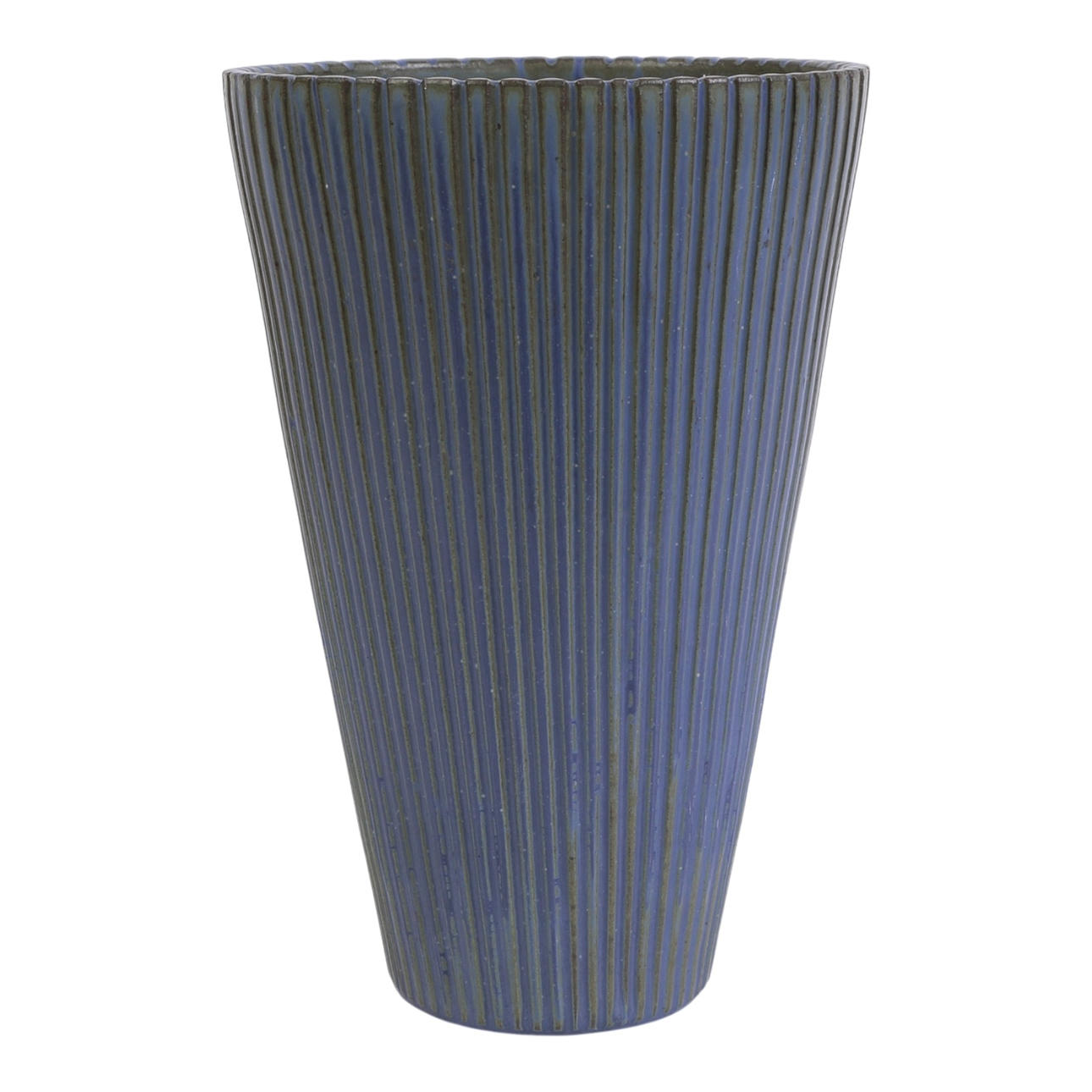 ARNE BANG. Rare large fluted stoneware vase, model 64. Ceramics ...