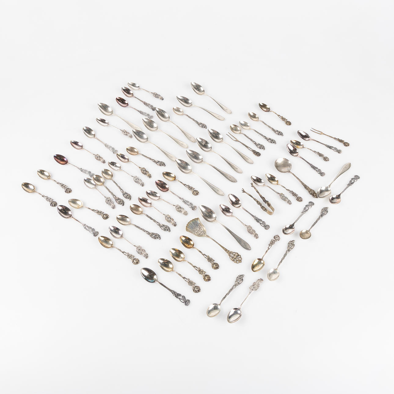 COLLECTION OF SILVER, spoons, various models. Silver & Metals - Silver ...