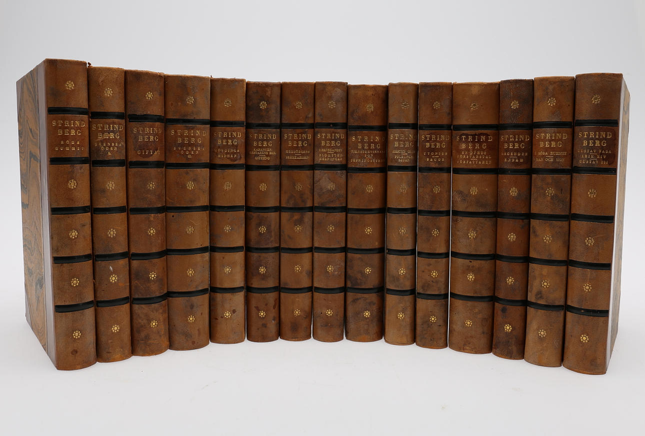 BÖCKER, 15 stycken, August Strindberg, 1928.