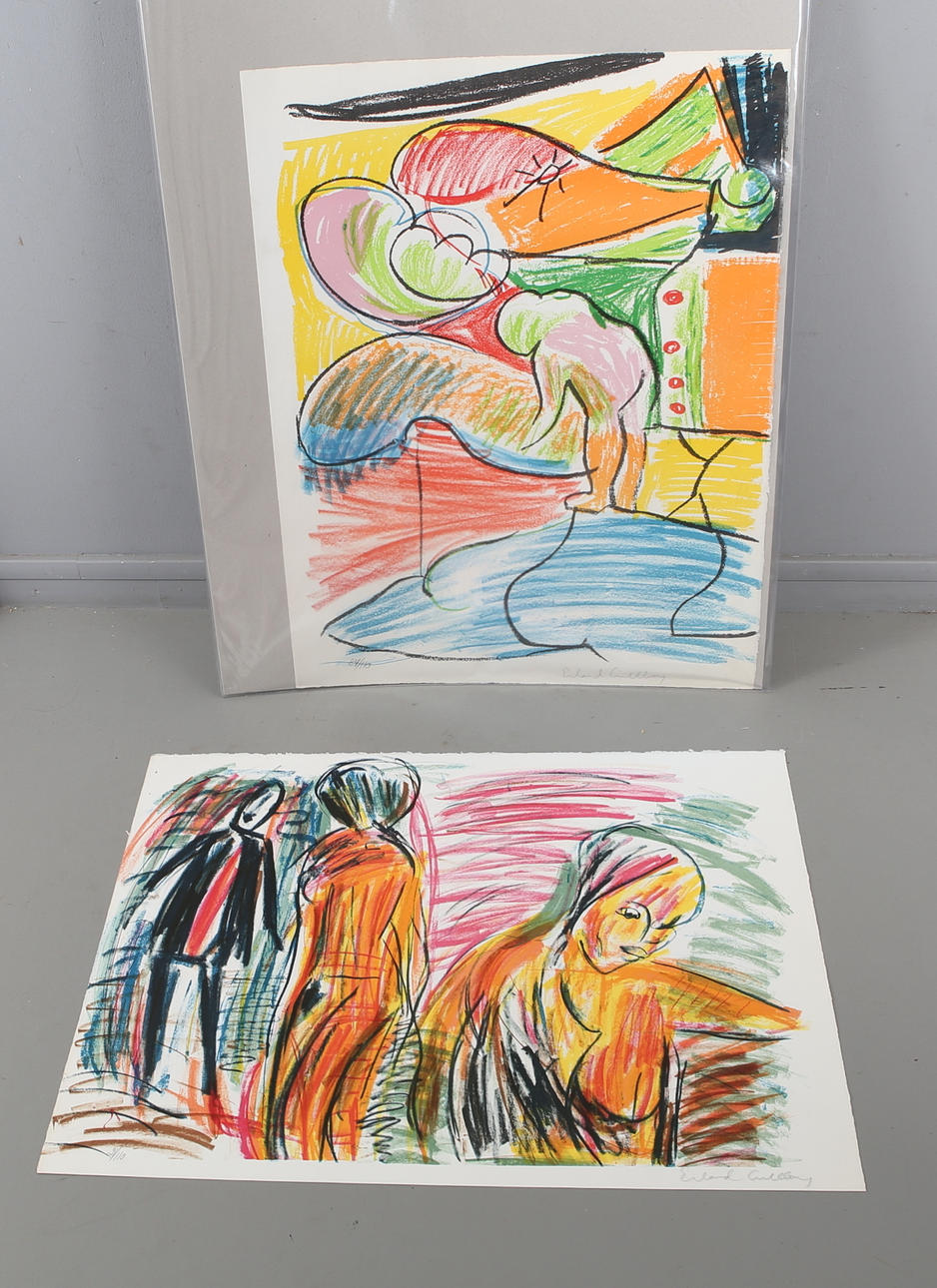 ERLAND CULLBERG. Parti litografi, 2 st, signerade och numrerade.