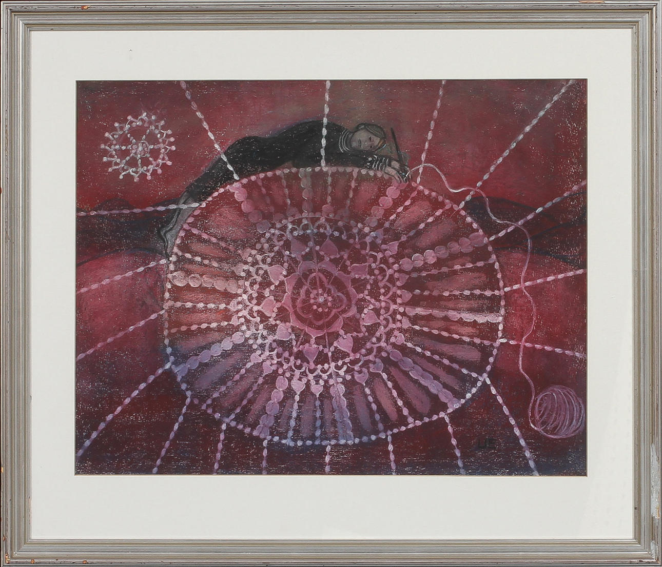 ULF ERIKSSON. möjligen, Figur med matta, pastell, sign.