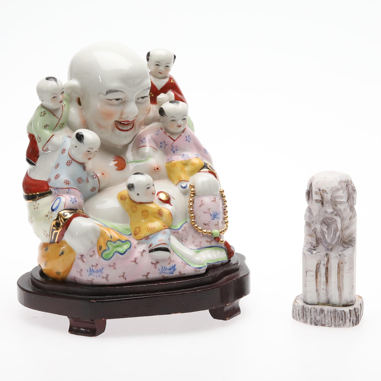 FIGURINER, BUDDHA, porslin, 2 st.